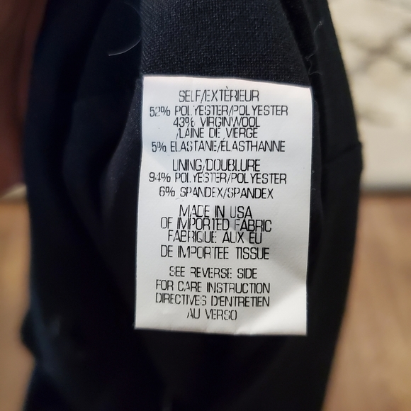 Theory Golda Black Pencil Skirt Slit Preppy Wool Office Classic Neutral Work 0 - Picture 8 of 14